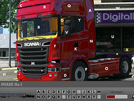 Versteckte Buchstaben von Scania Trucks