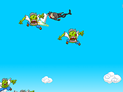 Super Ninja parachutespringen plus zombies