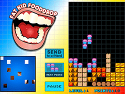 Tetris de gota de comida para niños gordos