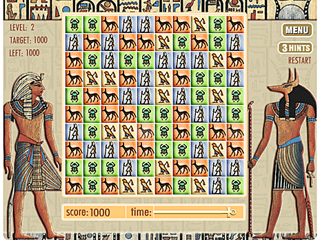 Pharaoh's Treasure Match-3 Puzzle
