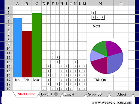 Hinterlistiges Wiesel-Tetris