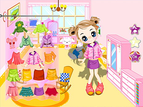 화려한 여성스러운 패션 Dressup