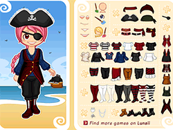 Cute Pirate Girl Dressup