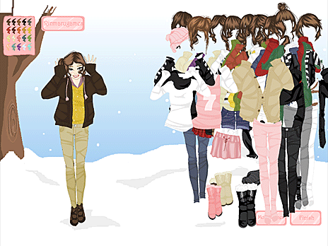 Letztes Schnee-Dressup