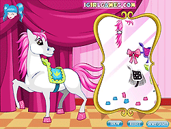 Hübsches Mädchen, hübsches Pony-Dressup