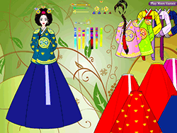 아시아 전통 드레스