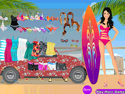 Surfer-Mädchen-Dressing