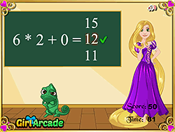 Examen de matemáticas de Rapunzel