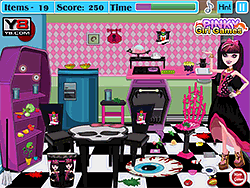 Cocina desordenada de Monster High