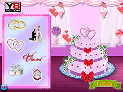 Fabricante de pasteles de boda con rosas