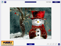 Puzzle de bonhommes de neige mignons