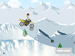 Promenade en moto d'hiver avec Ben 10
