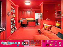 Find Hidden Objects in Red Room