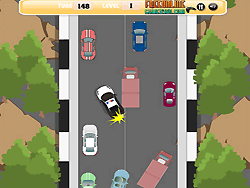 Jogo de pista de obstáculos para condução policial