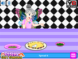 Pizza preta e branca Tinkerbell