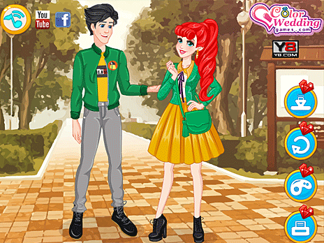 Amor da escola secundária de Ariel e Eric