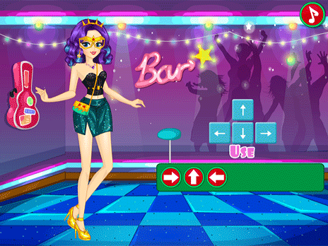 Super meisje in de nachtclub