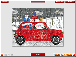 Christmas Taxi Jigsaw Puzzle