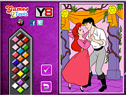 Princesse Ariel et Eric Coloriage en ligne