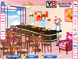 Gioco di decorazione del ristorante