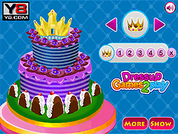 Délicieux décor de gâteau en forme de couronne