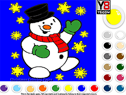 Раскраска Рождественский снеговик