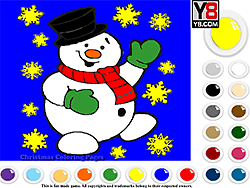 Coloriage de bonhomme de neige de Noël