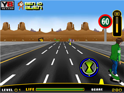 Ben 10 Highway Skateboarding