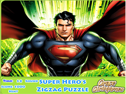 Zickzack-Puzzle des Superhelden