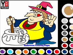 Coloriage De Sorcière D'Halloween