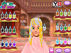 Peinado de fantasía de princesa Rapunzel