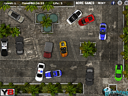 Estacionamiento de la policía tropical