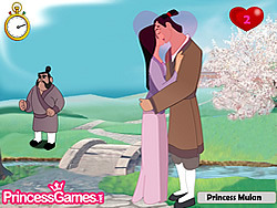 Prinzessin Mulan küsst den Prinzen