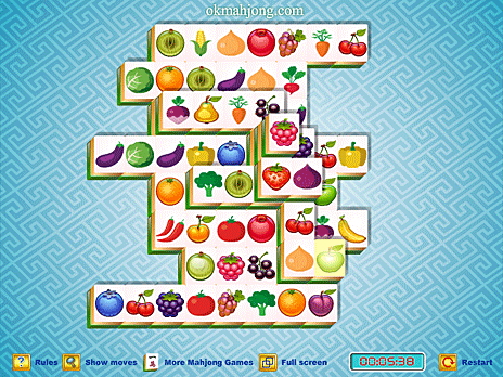 Obst- und Gemüse-Mahjong