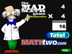 Le jeu Mad Math : Multiplication