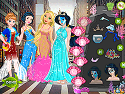 Desfile de sirenas de princesas de Disney