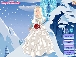 Vestido de noiva princesa de gelo