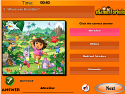 Dora de ontdekkingsreizigerquiz