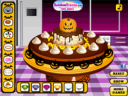 Saborosa torta de abóbora de Halloween