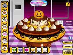 Leckerer Halloween-Kürbiskuchen