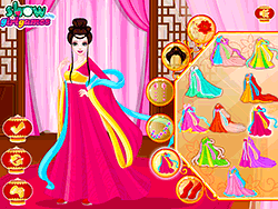 Salão de maquiagem princesa chinesa