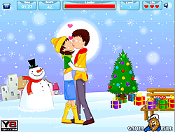 Рождественская любовь, поцелуи