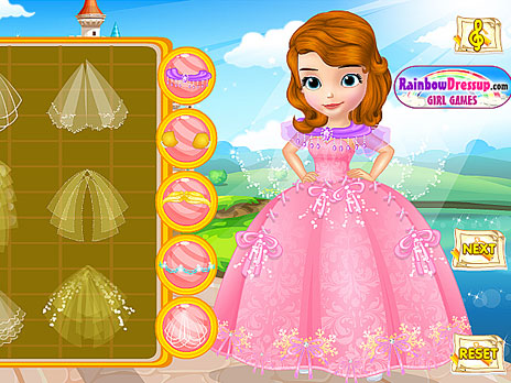 Entwerfen Sie das Hochzeitskleid von Prinzessin Sofia