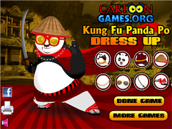 Kung Fu Po aankleden