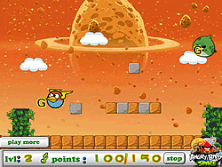 Mecanografía espacial de Angry Birds