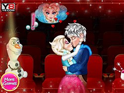 Elsa ve Jack öpüşüyor