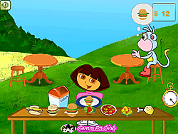 Dora eten serveren