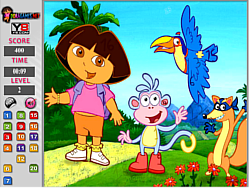 Jeu de nombres cachés Dora