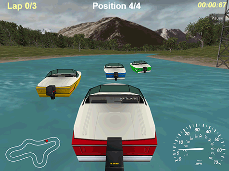 3D Power Boat Racing