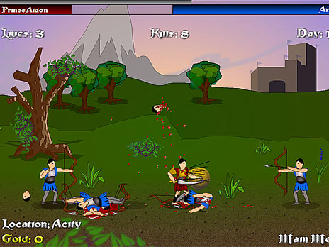 Side-Scrolling Fighting: Achilles vs Warlords